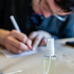 Michael Borkowsky making scent for and art exhibition 2020